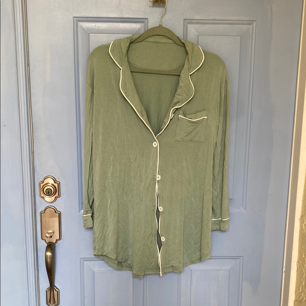 Green Women's Oversized Pajama Top